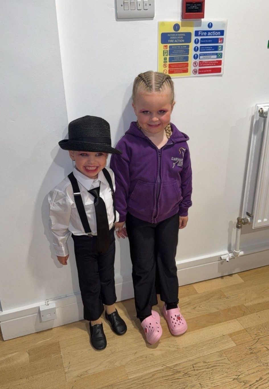 Students performing colourful group routine at Clairemarie’s annual show