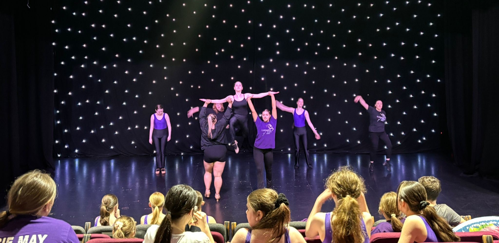 Tap dancers in rehearsal at Clairemarie’s School of Dance